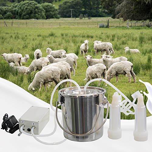 3L Goat Milking Machine,Pulsation Vacuum Electric Milker(Plug-in)