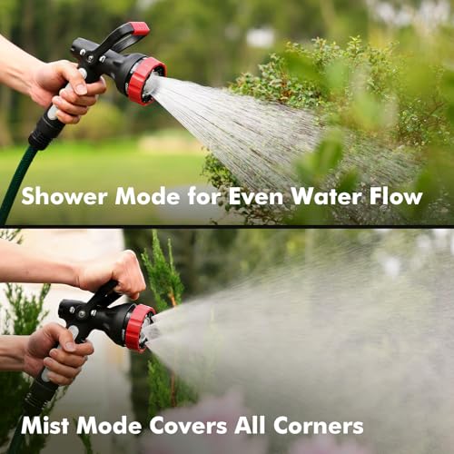 RESTMO Fireman Hose Nozzle Heavy Duty, Garden Hose Spray Nozzle for Outdoor - color: Red