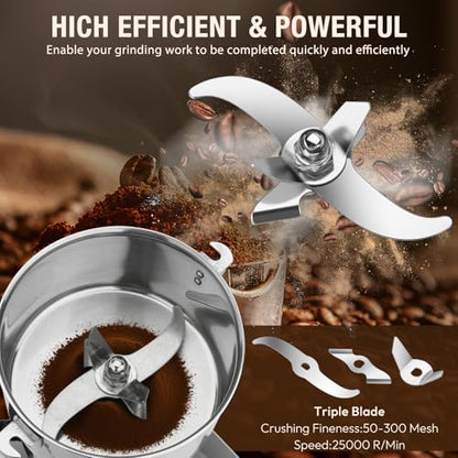 Electric Grain Mill Grinder-2500g 110V 3500W 270°swing(2500g) - size: 2500g