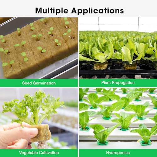 VIVOSUN 1" Rockwool Cubes, 100 Plugs Grow Cubes - size: 1"-100 Plugs
