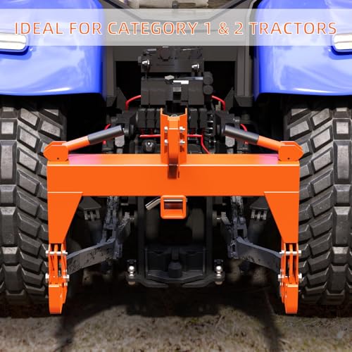PeakPursuit 3000LBS 3 Point Quick Hitch, Orange - color: Orange