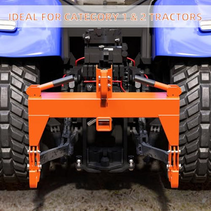PeakPursuit 3000LBS 3 Point Quick Hitch, Orange - color: Orange