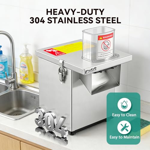Newhai 4-in-1 Commercial Veggie Processor, Slicer Dicer Shredder 330lb/h