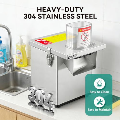 Newhai 4-in-1 Commercial Veggie Processor, Slicer Dicer Shredder 330lb/h
