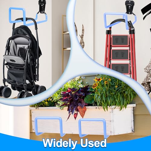 Hose Hanger Wall Mount Garden Hose Storage Water Hose Holders for Outside - color: 2pc Blue