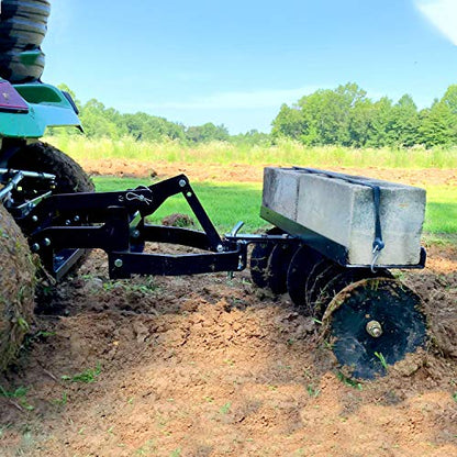 Brinly Sleeve Hitch Adjustable Tow Behind Disc Harrow, 39" by 40"