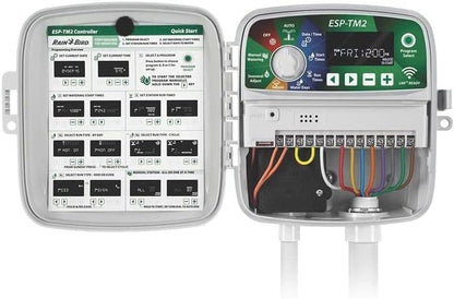 Rain-Bird ESP-TM2 Indoor Outdoor Irrigation WiFi Zone Controller Timer Box and Link Lnk WiFi Mobile Wireless Smartphone Upgrade Module Sprinkler System (6 Zone)