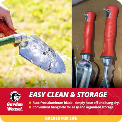 Garden Weasel 3Piece Hand Tool Set Trowel Transplanter Cultivator Gardening