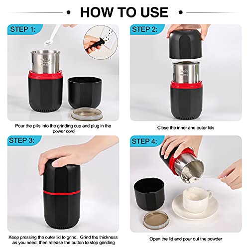 Electric Pill Crusher Pill Grinder to Fine Powder for Elderly