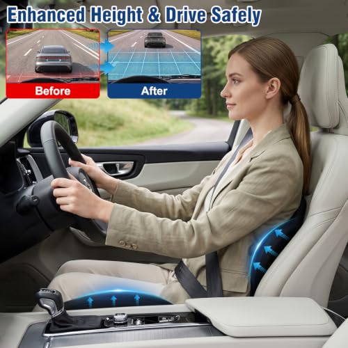 Car Seat Cushion Office Chair Cushion with Lumbar Support Pillow - color: Black