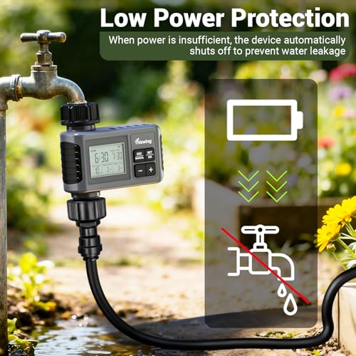 360° Adjustable Drip Irrigation System with 32 Nozzles & Water Timer - size: 100FT
