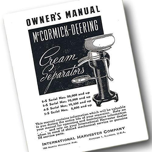 AgPubs Operators Manual For International 2S 3S 4S 5S Cream Separator Owners Milk Ihc Ih