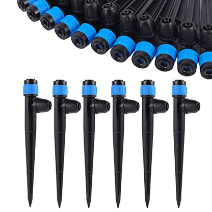 25 Pcs 360° Adjustable Drip Irrigation Spray Emitters - style: 25pcs-Blue 360 Degree Sprayer