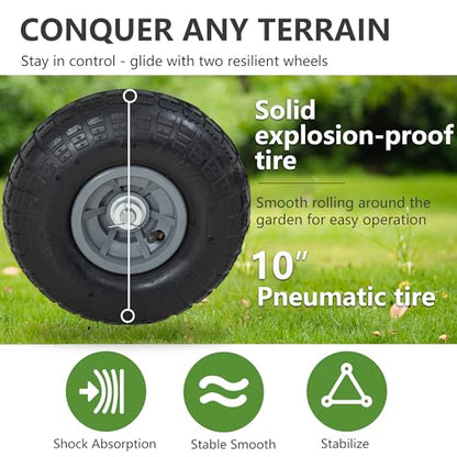 Hose Reel Hold Up To 300 Ft Heavy Duty Garden Hose Reel Sturdy Water Hose Reel Cart with 4 Wheels Storage Basket for Garden Lawn Yard Outdoor (Black) - color: Black