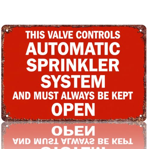 Aluminum Metal Sign This Valve Controls Automatic Sprinkler System 8x12in