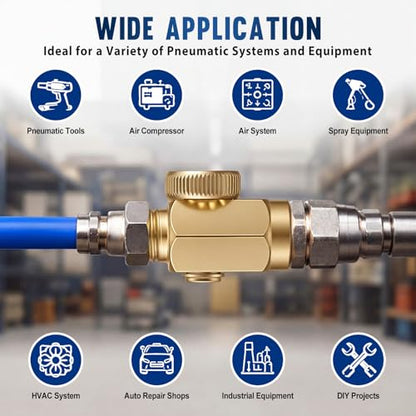 Tudomro 8 Pcs 1/4"npt In-line Air Flow Regulator, Heavy Duty
