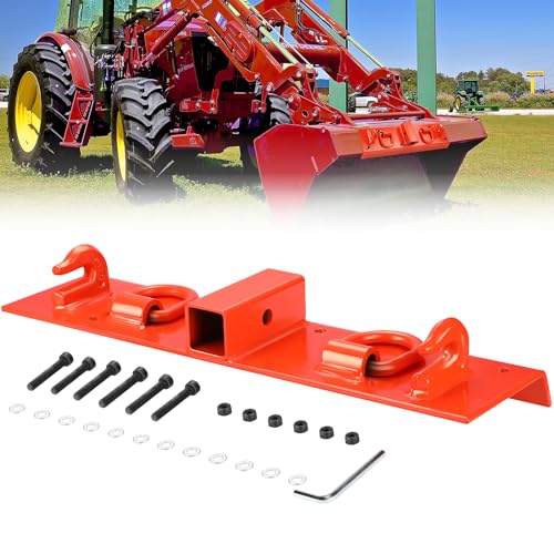 GarveeTech Tractor Grab Hooks,Heavy Duty Bolt On Compact Tractor Bucket Hooks 2 in Receiver Compatible with John Deere 1025R 2320 2520 2720 2025R 2032R 2038R 3032E 4010 4100 4110 4115 (4100Z)