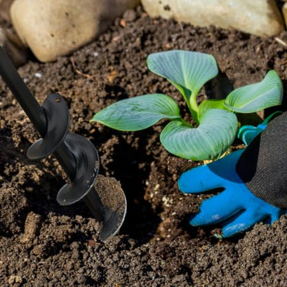 ERYTLLY Bulb Planter, Auger Spiral, Garden Planter Tool 3 x 7 inch,Rapid Umbrella Hole Digger for Planting Bulb Seedlings Bedding Tulips, and Digging Weeds Roots - size: 3*7 inch