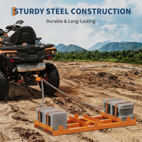 Garvee Driveway Drag Harrow, Heavy-Duty Tow Behind Drag for ATV、UTV、Tractor - size: 6 Ft