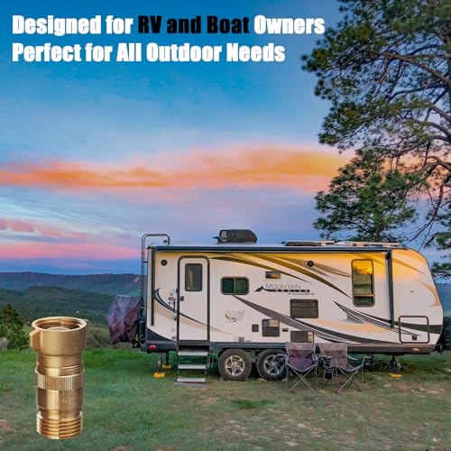 SheeChung RV High Flow Water Pressure Regulator, 40-50 PSI Pre-Set