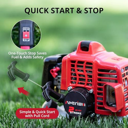 AMERISUN 26cc 3in1 Gas Brush Cutter & String Trimmer&Edger