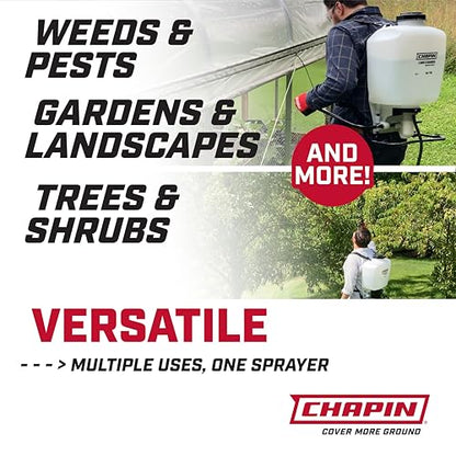 CHAPIN 60114 4-Gallon Backpack Sprayer for Lawn, Garden & Weed Control - size: 4 Gallon