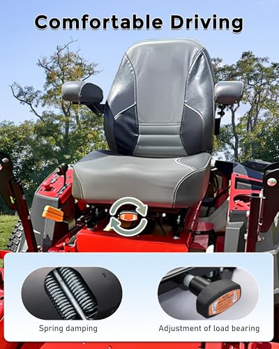 NIXFACE Zero Turn Mower Seat Suspension Kit W/O Slide Track, 2 Inch Travel