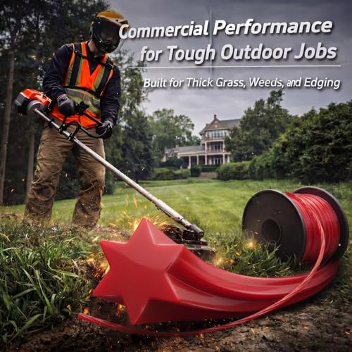 Tondiamo 820 ft 0.115" String Trimmer Line for Weeds Heavy Duty,Red