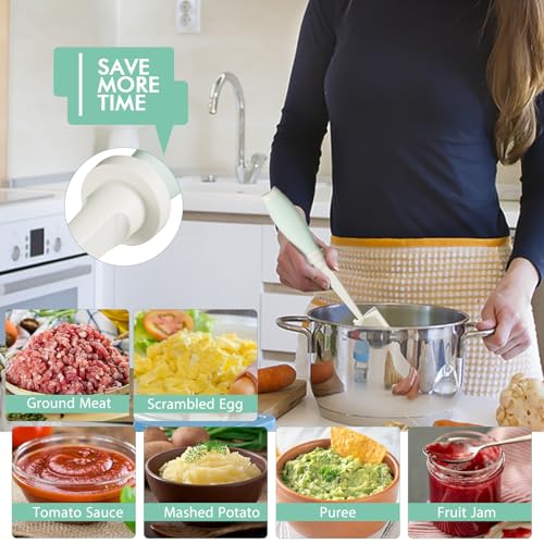 Upgrade Meat Chopper Hamburger Masher Ground Beef Smasher Utensil Mix Tool - color: 1 Pack-White