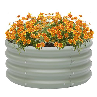 Besebay 2-Pack 2x1ft Galvanized Raised Garden Bed, Outdoor Planter Bed, - color: Light Green, size: 2x2x1ft-2Pcs
