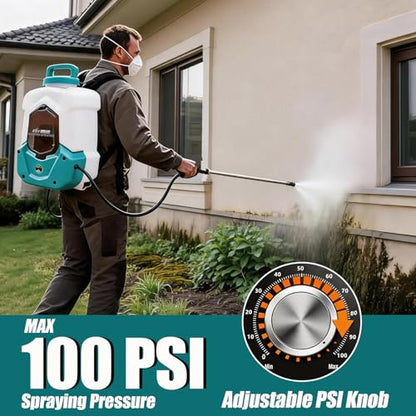 Battery Powered Backpack Sprayer Compatible with Ma-Kita 18V Battery