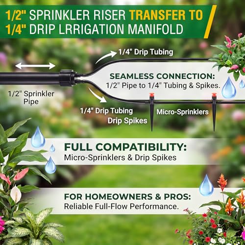 1/4" Drip Irrigation Manifold, Drip Irrigation 2 Port Full-Flow Manifolds - style: 2 Port Full Flow