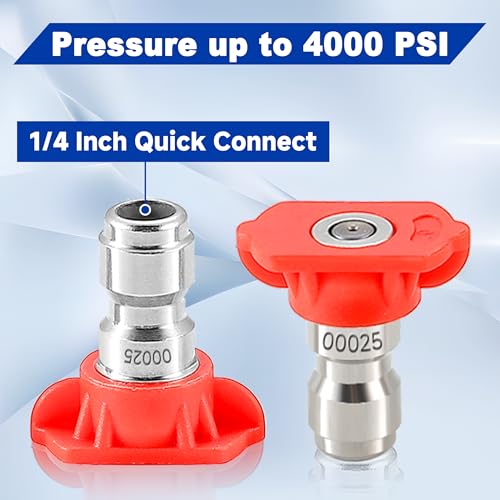 Tool Daily Pressure Washer Nozzle Tips, Multiple Degrees, 2.5 GPM, 7 Pack - size: Orifice 2.5-7 pack