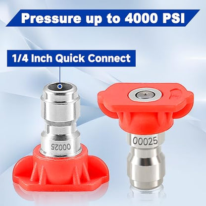 Tool Daily Pressure Washer Nozzle Tips, Multiple Degrees, 2.5 GPM, 7 Pack - size: Orifice 2.5-7 pack