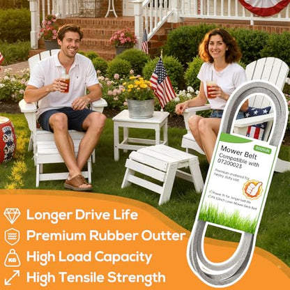 Lawn Mower Deck Belt 07200023 for 52 in Deck Compatible with Ariens Zoom - size: 07200023