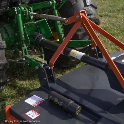 Titan Attachments 47" HD Collapsed Length Slip Clutch PTO Shaft, 1-3/8-In. x 6 Spline on Both Ends + 1.375-in. z20 with Clutch