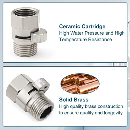 Midanya G1/2" Water Flow Control Shower Shut Off Valve,Brushed Nickel - color: Nickel