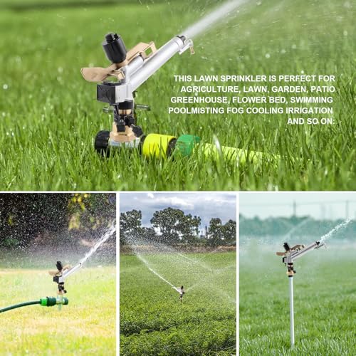 1.5" Impact Spray Gun Sprinkler, 360° Adjustable