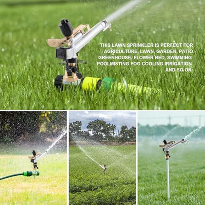 1.5" Impact Spray Gun Sprinkler, 360° Adjustable