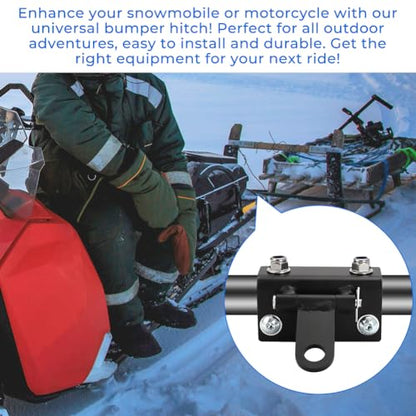 Upgraded Universal Snowmobile Bumper Sled Trailer Hitch Tow Hitch
