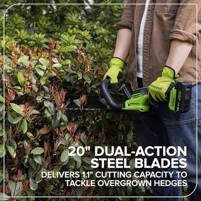 Greenworks 24V 20 in Cordless Hedge Trimmer, Tool Only - size: 20 in, style: Tool Only