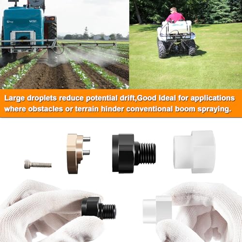 2-Pack BN2BP125FWX-CS Boomless Nozzle Full Pattern Broadcast Spray 16 Foot for Valley Industries & Master Manufacturing Use with 2.0 GPM 12V pumps