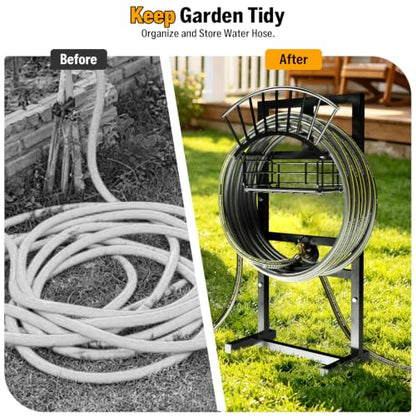 Garden Hose Holder with 45ft Kink Free Water Hose Kit