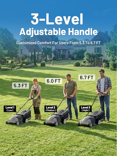 Litheli 18" Self-Propelled Lawn Mower, 40V Battery Lawn Mower(2 x 5.0Ah), Push Mower with Brushless Motor, 2-in-1 Mulching & Bagging