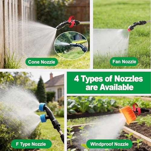 SideKing 4.2 Gallon Backpack Sprayer Battery Powered, 100 PSI Electric Garden Sprayer Compatible with Makita 12V Battery, Weed Sprayer with Telescopic Wand & 4 Nozzles for Lawn, Yard & Pest Control