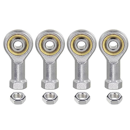 uxcell 4pcs SI5TK PHSA5 M5 Female Rod End Bearing M5x0.8 Right Hand Thread, Self-Lubricating Joint Rod Ends, Includes Jam Nut - size: M5
