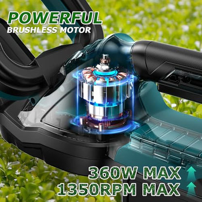 Cordless Hedge Trimmer for Makita 18V Battery, Electric Bush Trimmer