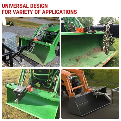 Bolt on Tractor Bucket 2 in Receiver is Compatible with 2x2-inch Shank