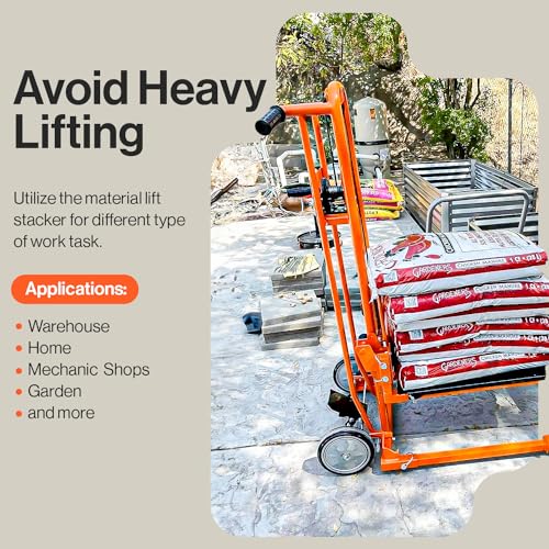 SuperHandy Material Lift Stacker, 330 lb Capacity, 40-Inch Lift