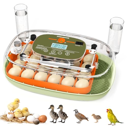 24 Egg Incubator with Automatic Turner Poultry Hatcher - color: Green